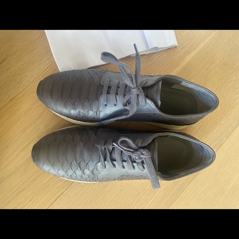 Vince Rayner Python-Print Trainer Sneaker, Ceramic - image 5